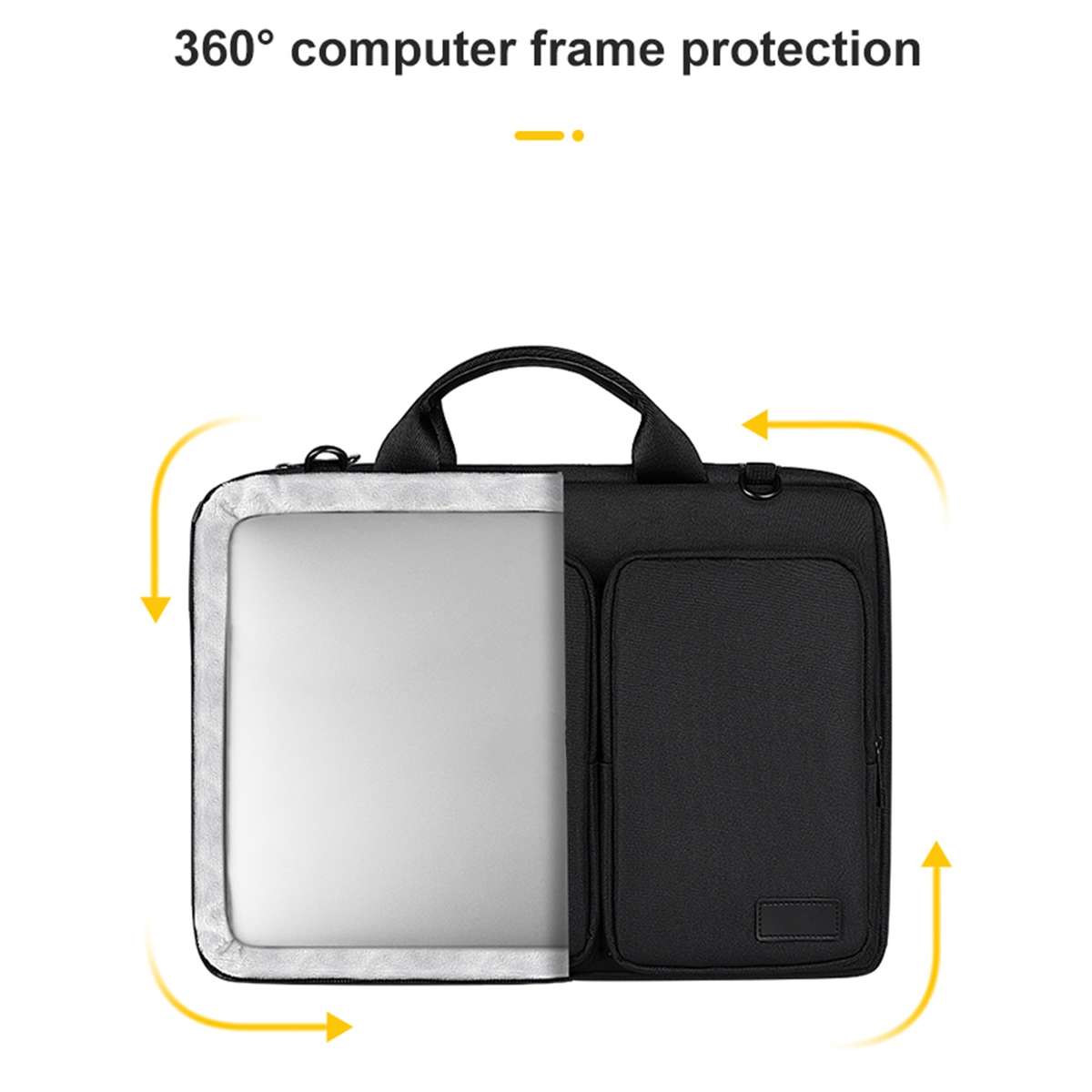 ST11 Polyester Thickened Laptop Bag with Detachable Shoulder Strap, Size:13.3 inch(Silver Gray)