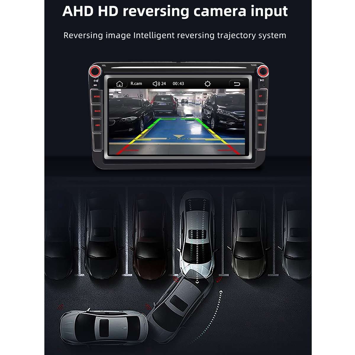 9083 For Volkswagen 8 inch IPS Screen Car MP5 Audio Player, Support Bluetooth Hand-free Calling / FM