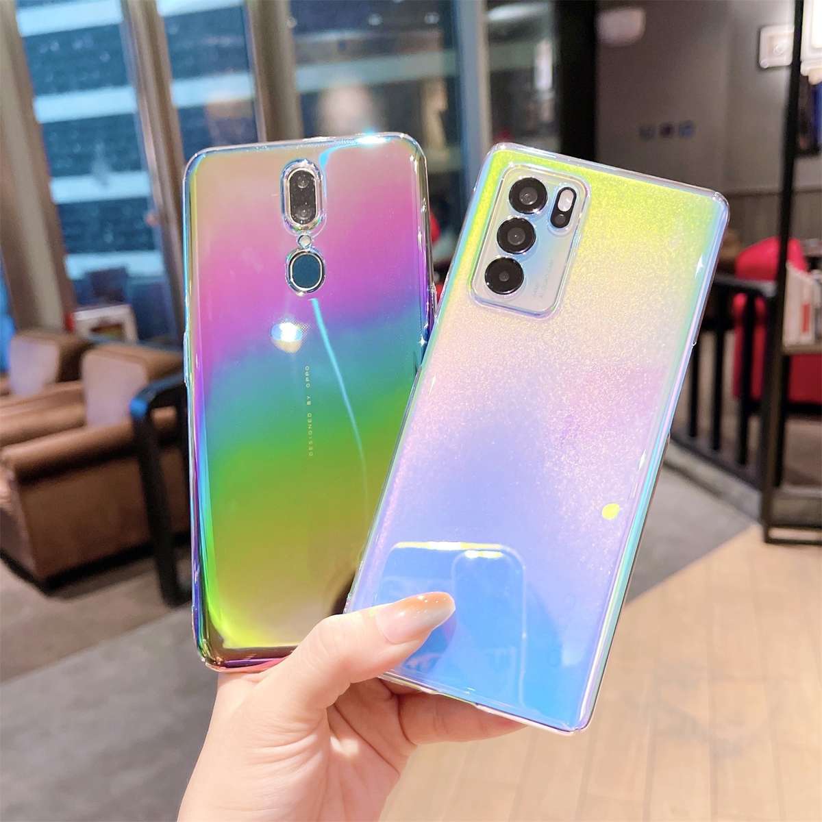 For OPPO Reno6 Pro 5G Colorful Electroplating PC Protective Case