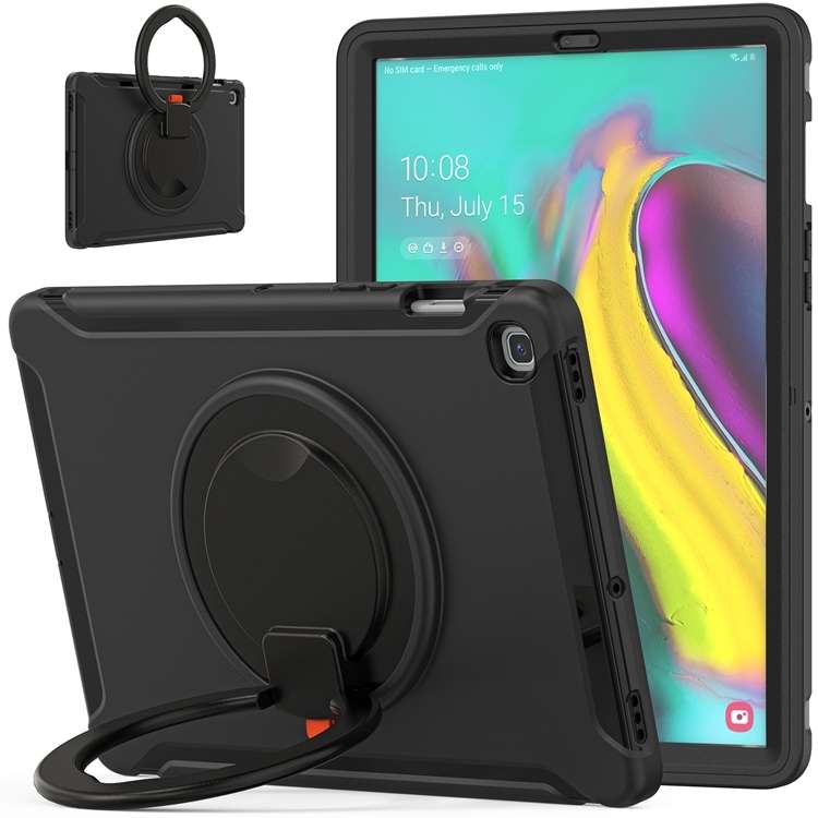 For Samsung Galaxy Tab S5e 10.5 inch T720 2019 Shockproof TPU + PC Protective Case wit ... (Black)