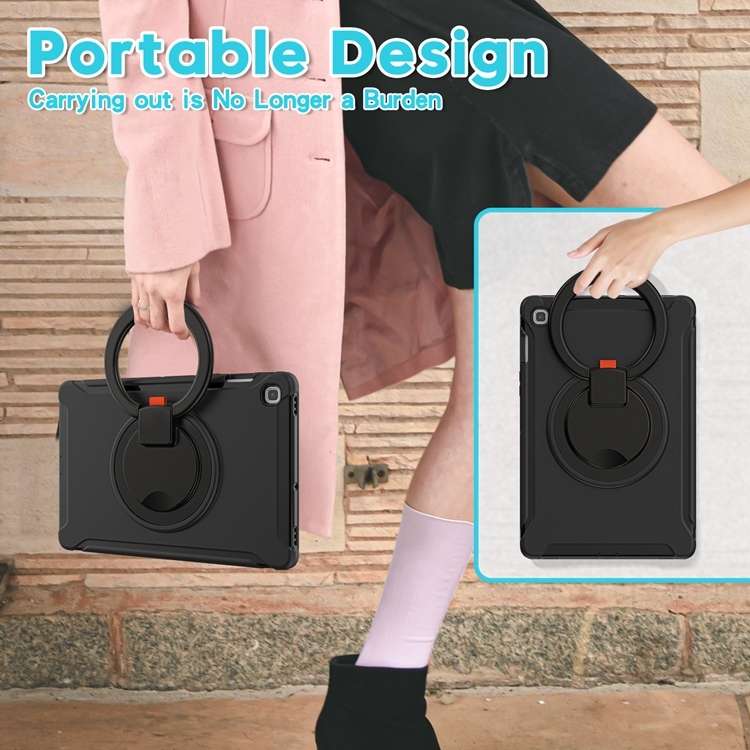 For Samsung Galaxy Tab S5e 10.5 inch T720 2019 Shockproof TPU + PC Protective Case wit ... (Black)