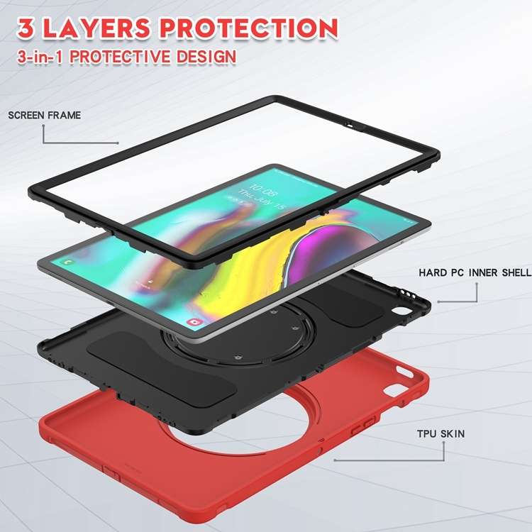 For Samsung Galaxy Tab S5e 10.5 inch T720 2019 Shockproof TPU + PC Protective Case with ... (Red)