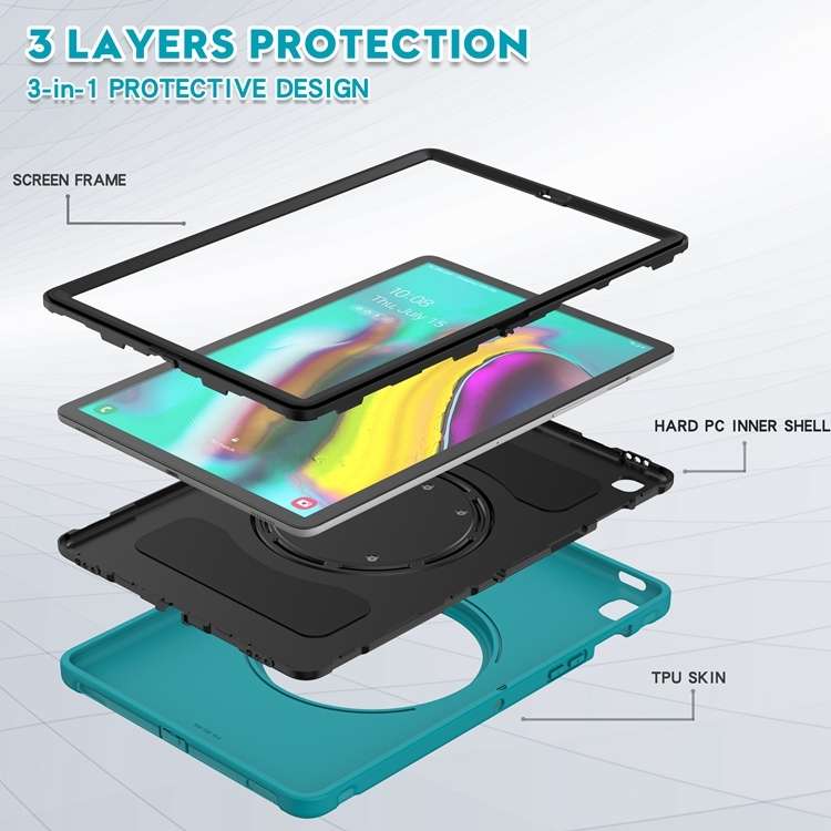 For Samsung Galaxy Tab S5e 10.5 inch T720 2019 Shockproof TPU + PC Protective Case with ... (Blue)