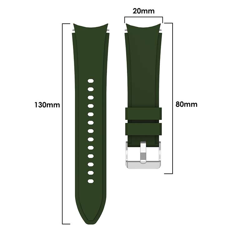 For Samsung Galaxy Watch4 40mm Silicone Watch Band(Army Green)