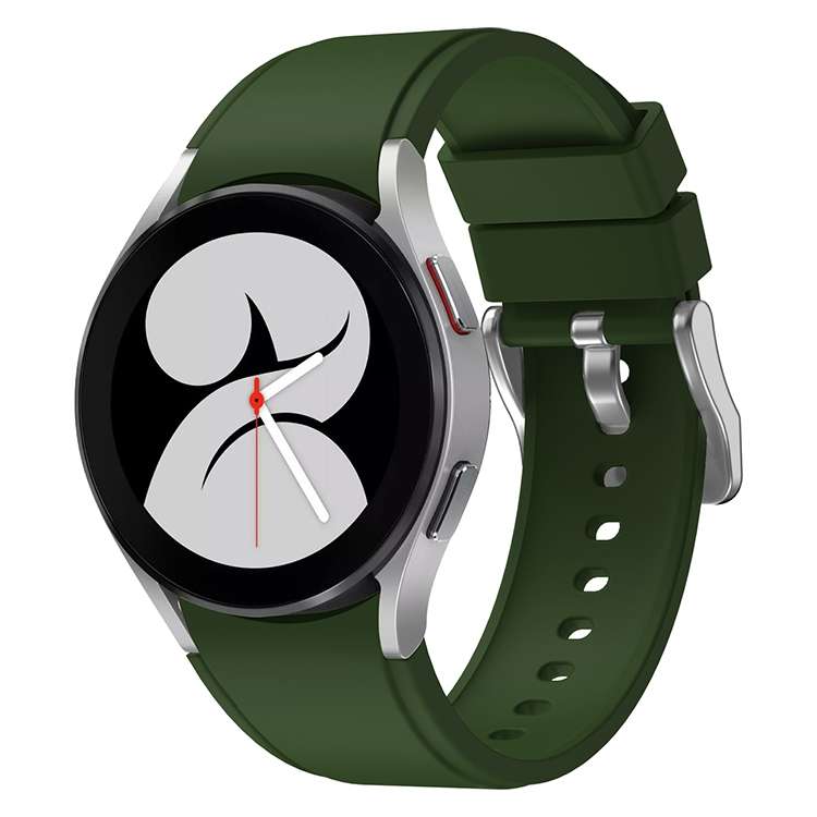 For Samsung Galaxy Watch4 40mm Silicone Watch Band(Army Green)