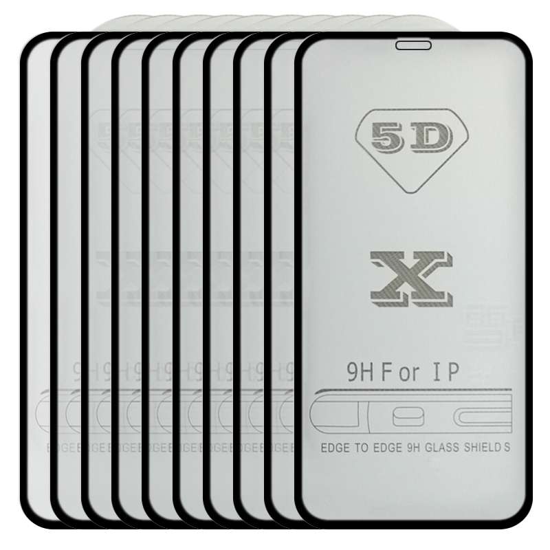 For iPhone 14 Plus / 13 Pro Max 25pcs 9H 5D Full Glue Full Screen Tempered Glass Film(Black)