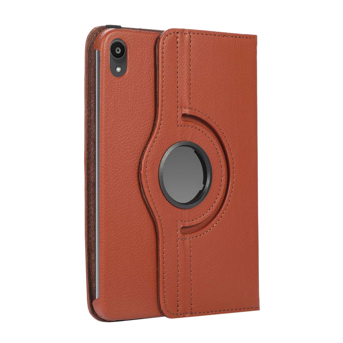 For iPad mini 6 / mini 2024 360 Degree Rotation Litchi Texture Flip Leather Tablet Cas ... (Brown)