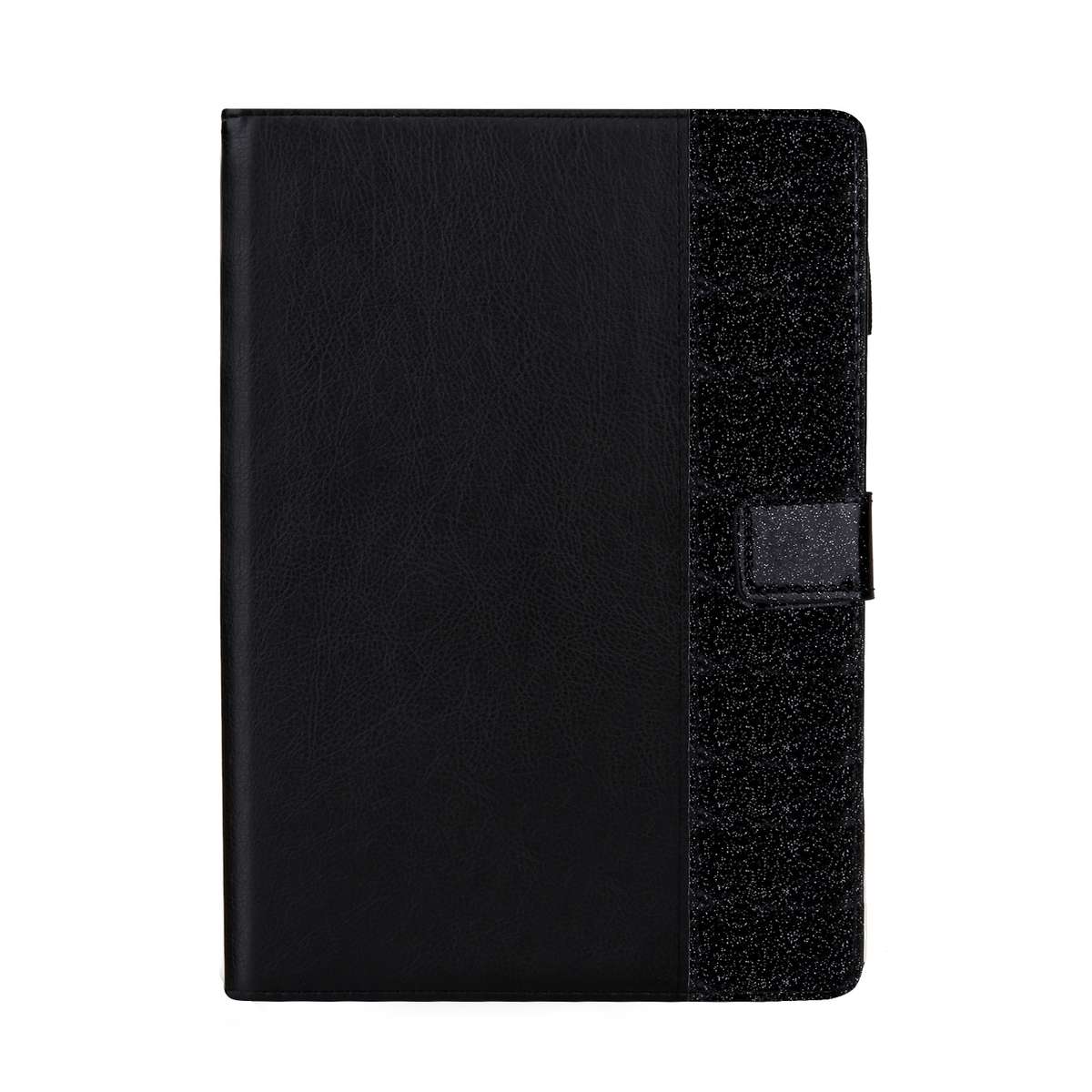 Glitter Powder Stitching Hot-pressed Changing PU Leather Tablet Case with Holder & Car ... (Black)