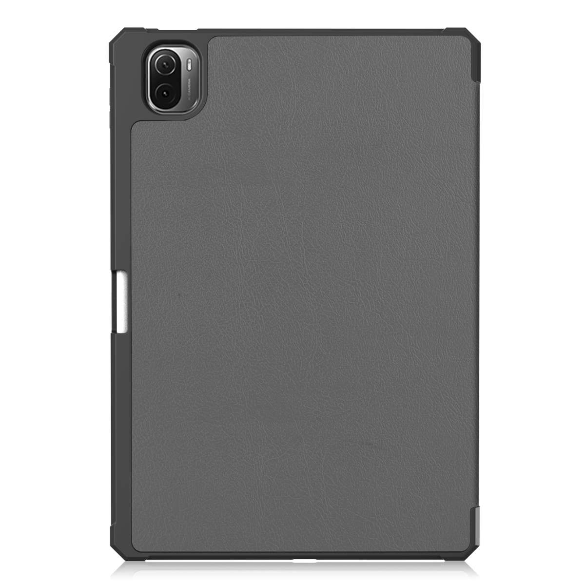 For Xiaomi Pad 5 / 5 Pro Custer Texture Horizontal Flip Leather Case with Three-folding ... (Grey)