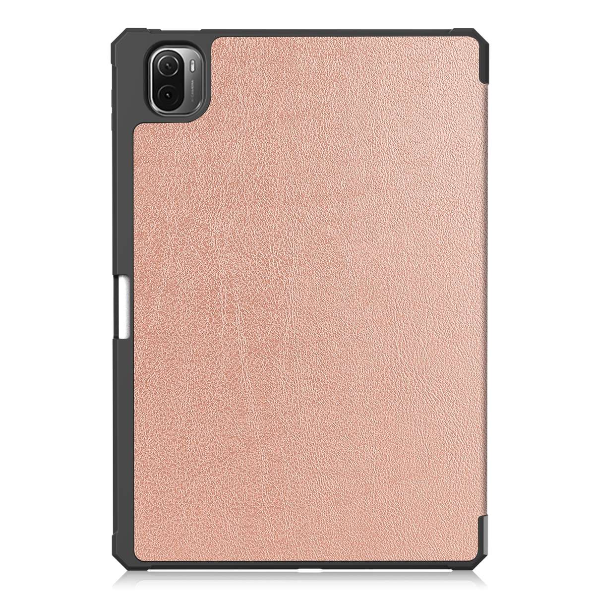 For Xiaomi Pad 5 / 5 Pro Custer Texture Horizontal Flip Leather Case with Three-fo ... (Rose Gold)