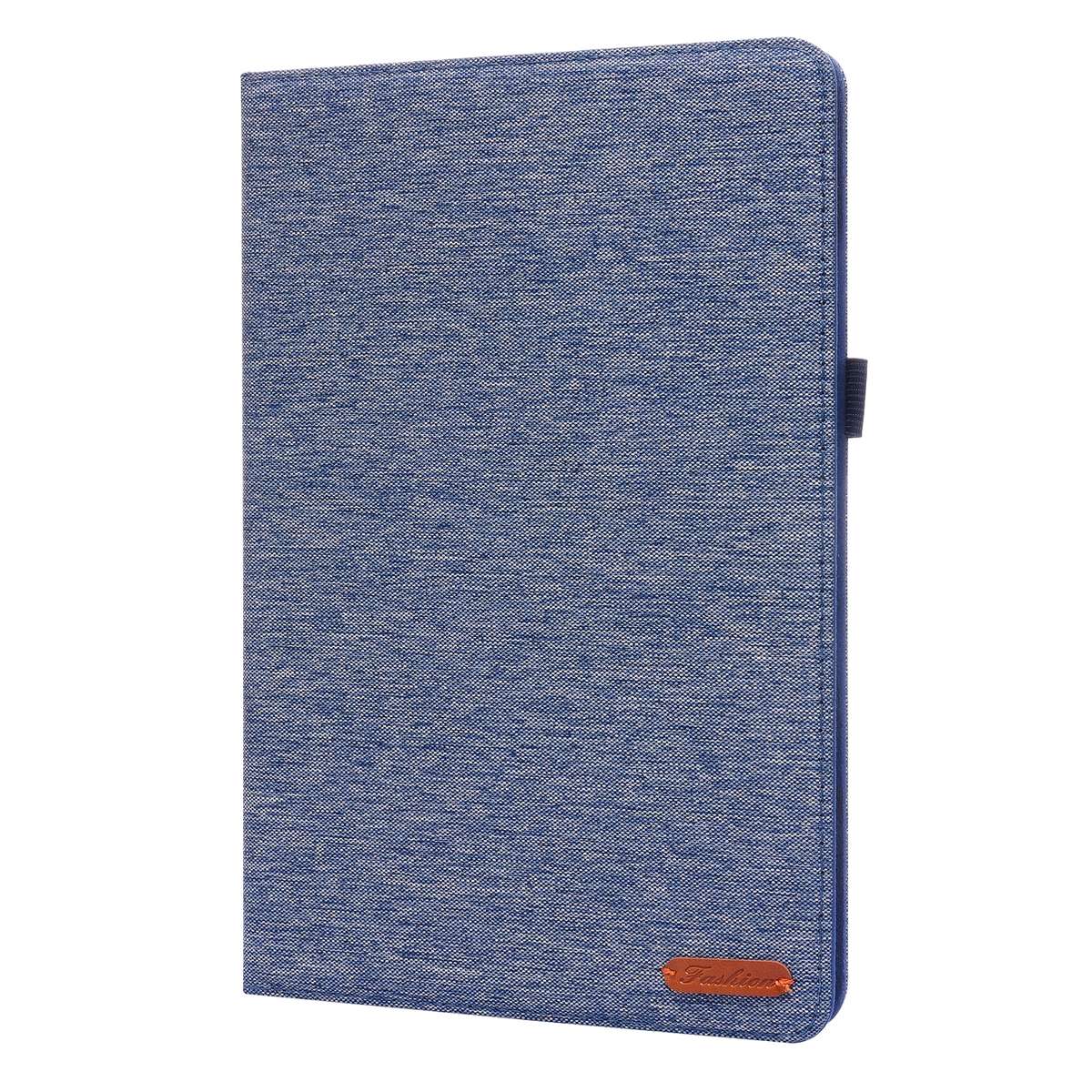 For Xiaomi Pad 5 / 5 Pro Horizontal Flip TPU + Fabric PU Leather Protective Case w ... (Dark Blue)