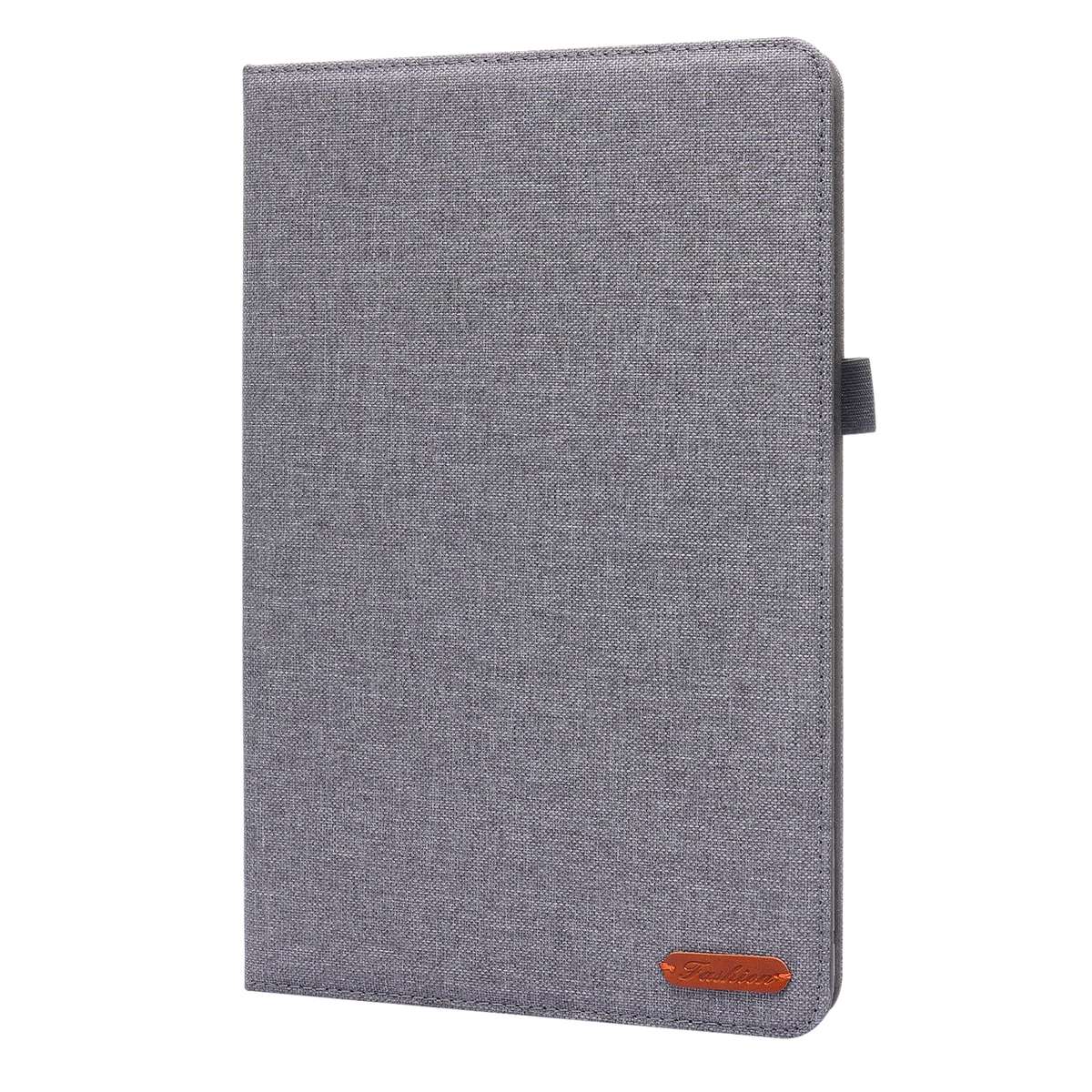For Xiaomi Pad 5 / 5 Pro Horizontal Flip TPU + Fabric PU Leather Protective Case with N ... (Grey)