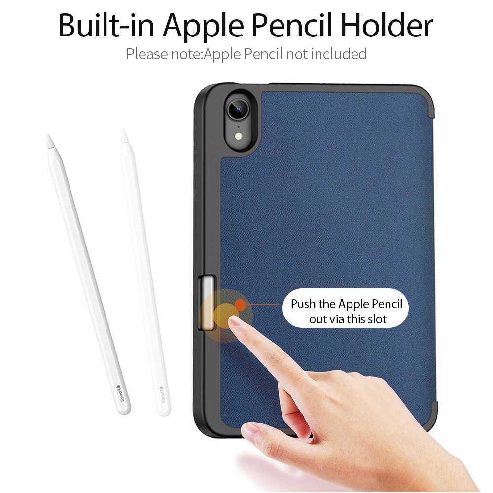 For iPad mini 7 / mini 6 DUX DUCIS Domo Series Horizontal Flip Magnetic TPU + PU Leathe ... (Blue)