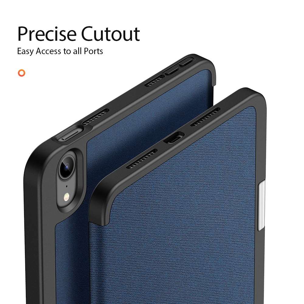 For iPad mini 7 / mini 6 DUX DUCIS Domo Series Horizontal Flip Magnetic TPU + PU Leathe ... (Blue)