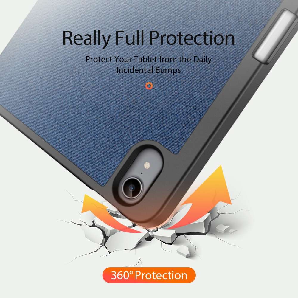 For iPad mini 7 / mini 6 DUX DUCIS Domo Series Horizontal Flip Magnetic TPU + PU Leathe ... (Blue)