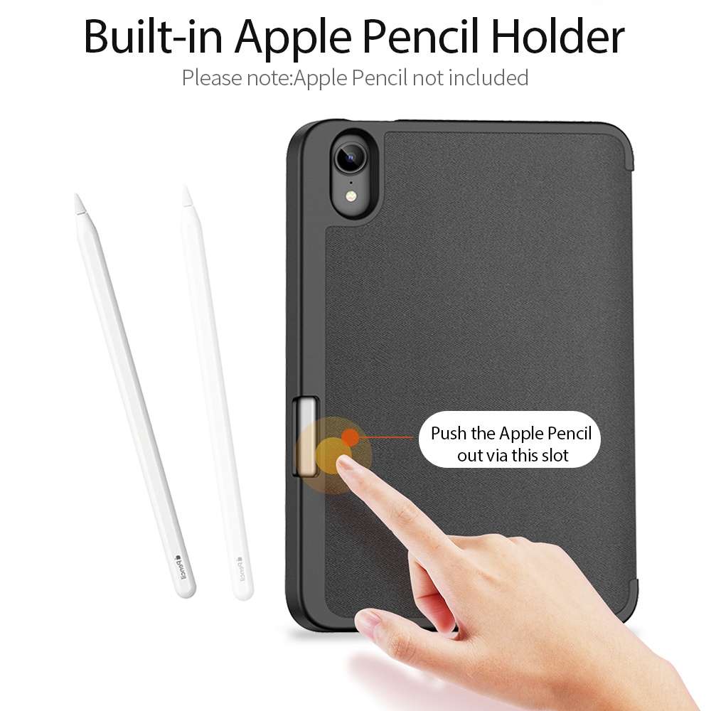 For iPad mini 7 / mini 6 DUX DUCIS Domo Series Horizontal Flip Magnetic TPU + PU Leath ... (Black)