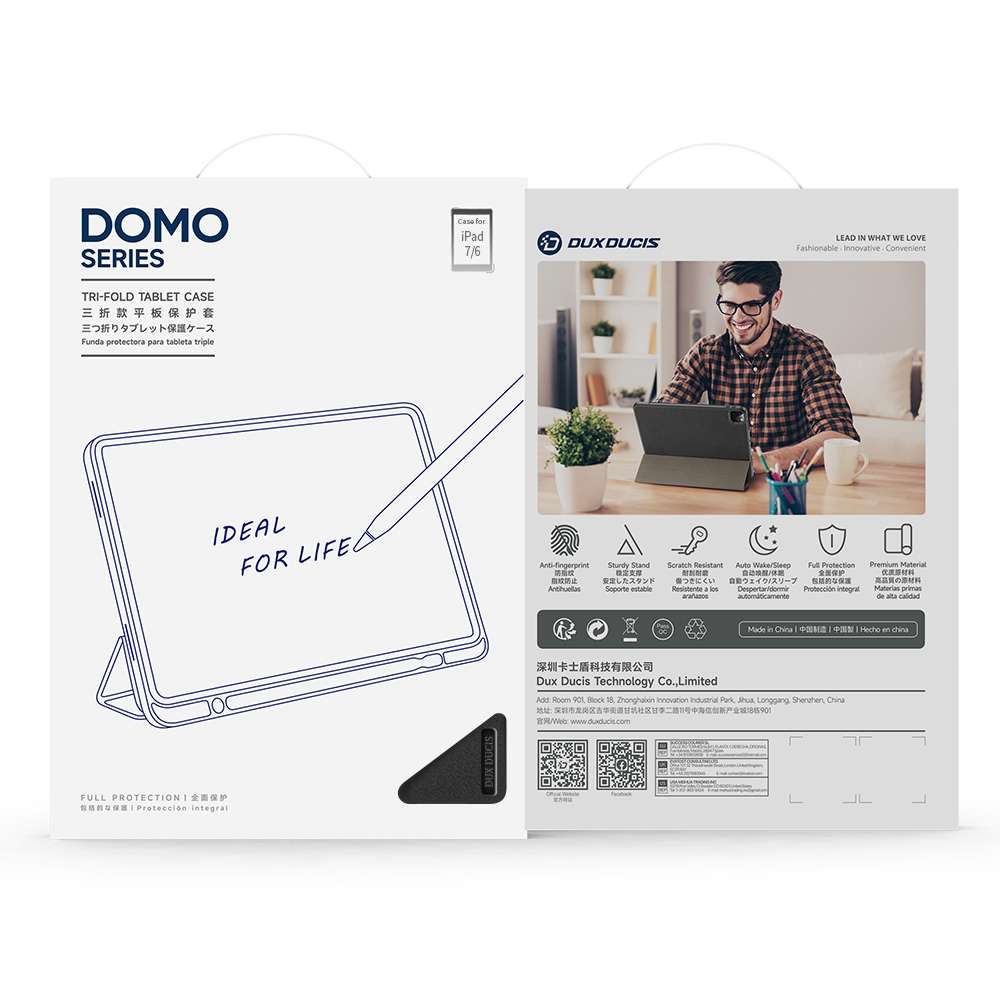 For iPad mini 7 / mini 6 DUX DUCIS Domo Series Horizontal Flip Magnetic TPU + PU Leath ... (Black)