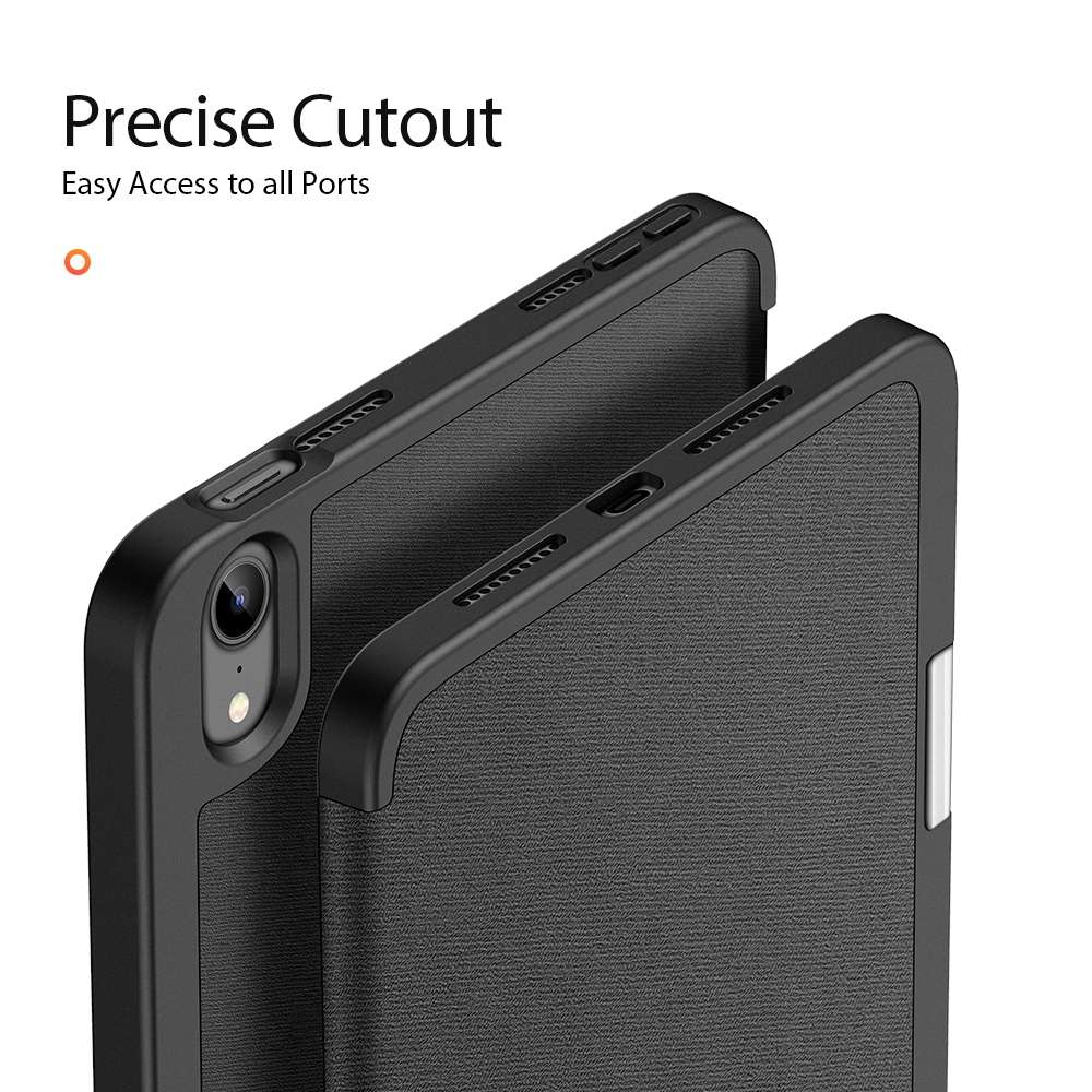 For iPad mini 7 / mini 6 DUX DUCIS Domo Series Horizontal Flip Magnetic TPU + PU Leath ... (Black)