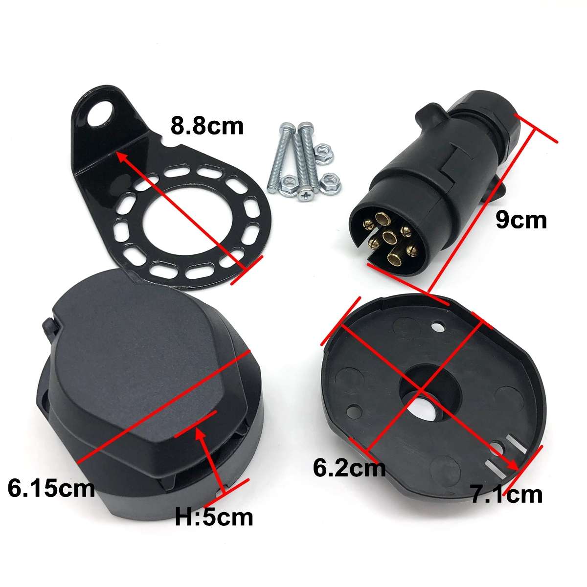 A0364 7 Pins 12N Electrics Converter Trailer Caravan Plug and Socket Adapter Connector