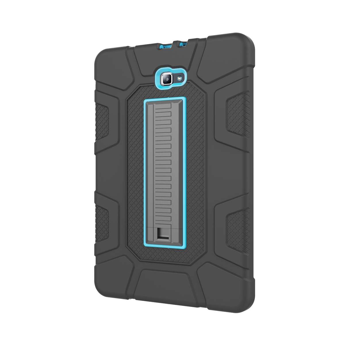For Samsung Galaxy Tab A 10.1 T580 C5 Four Corners Shockproof Silicone + PC Pro ... (Black + Blue)