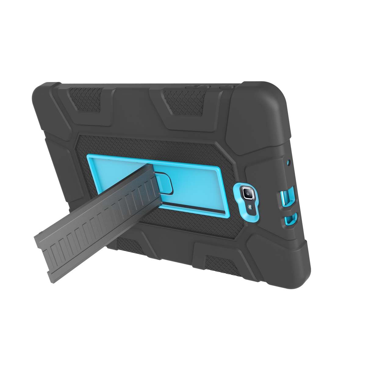 For Samsung Galaxy Tab A 10.1 T580 C5 Four Corners Shockproof Silicone + PC Pro ... (Black + Blue)