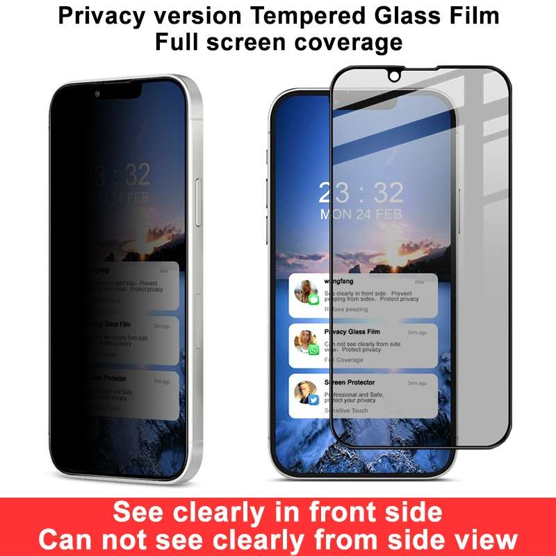 For iPhone 13 mini IMAK HD Full Screen Anti-spy Tempered Glass Protective Film