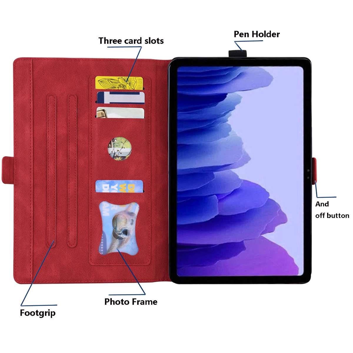 For Xiaomi Pad 5 / Pad 5 Pro Love Butterfly Pattern Horizontal Flip Leather Case with Ho ... (Red)
