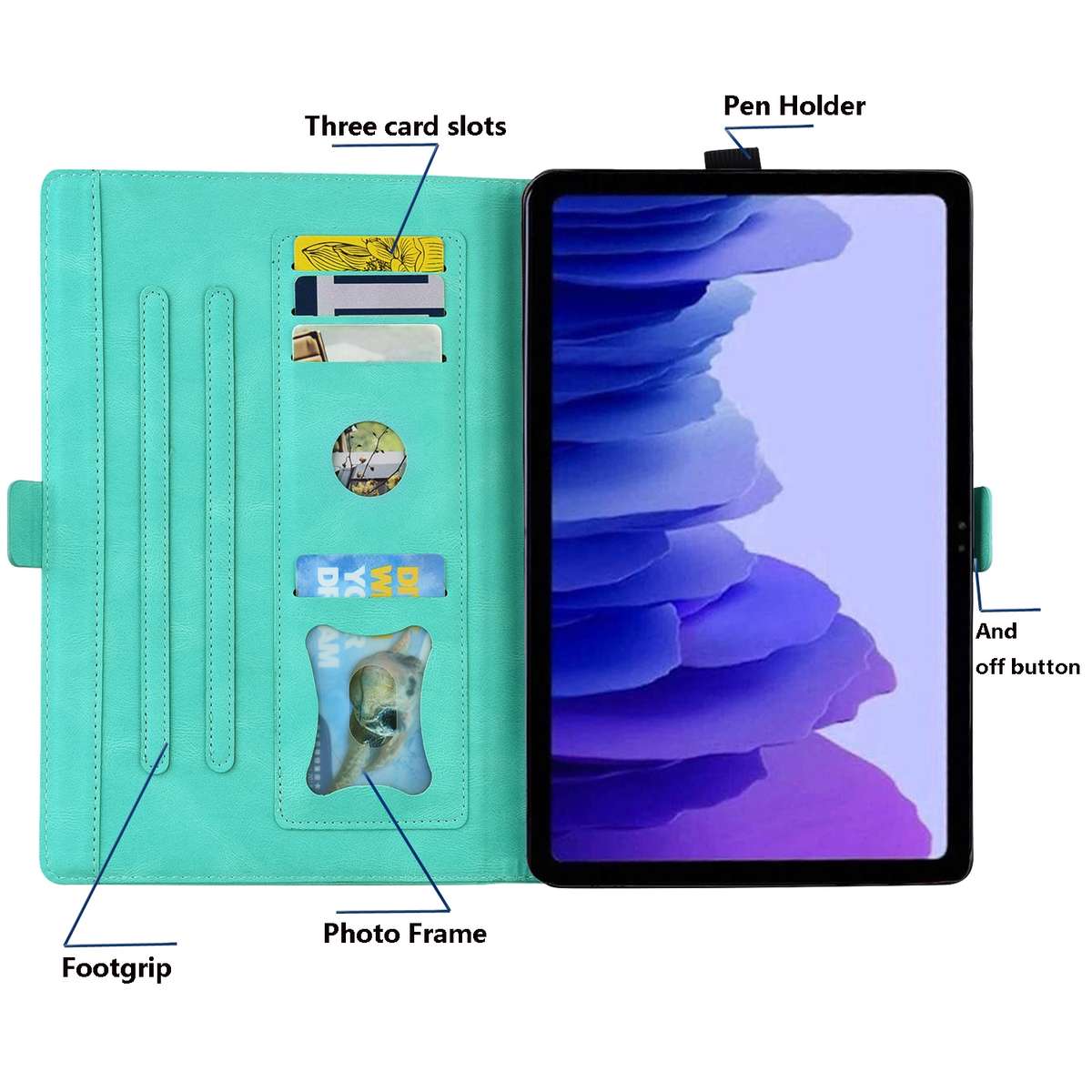 For Xiaomi Pad 5 / Pad 5 Pro Love Butterfly Pattern Horizontal Flip Leather Case ... (Mint Green)