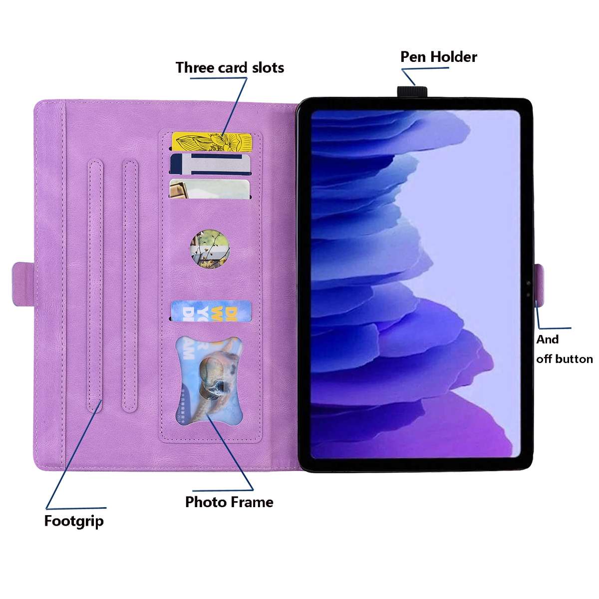 For Xiaomi Pad 5 / Pad 5 Pro Love Butterfly Pattern Horizontal Flip Leather Case with ... (Purple)