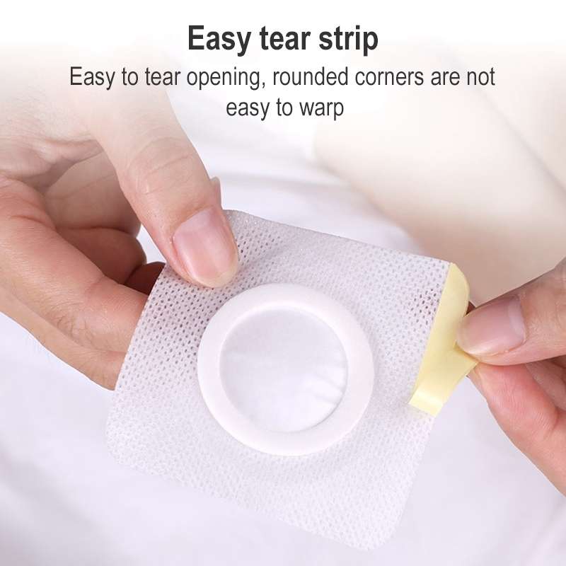 50pcs 043 Non-woven Stickers Wound Anti-seepage Three-volt Medicinal Patch, Size:5x5x ... (Square)