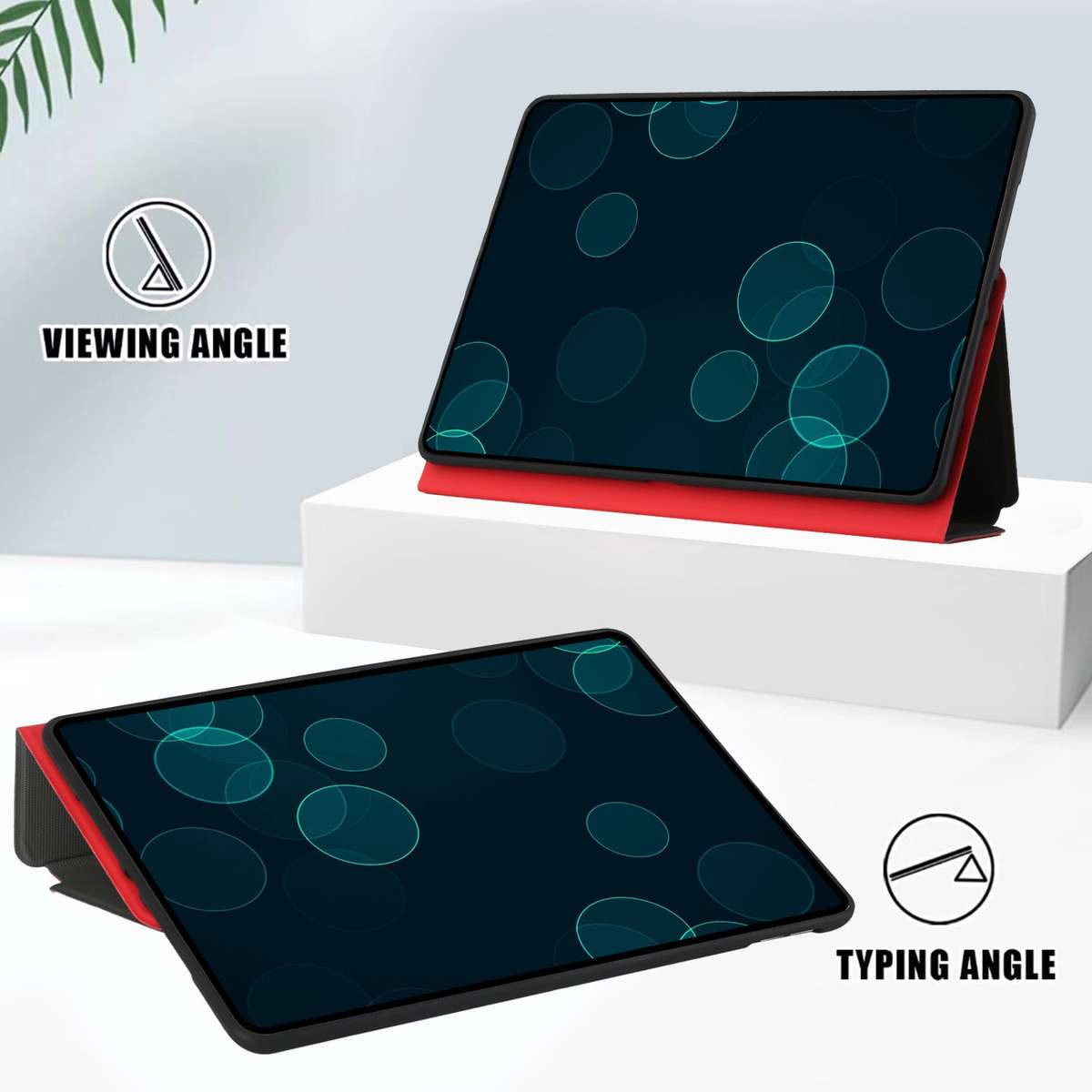 For iPad Pro 11 2020 & 2018 Dual-Folding Horizontal Flip Tablet Leather Tablet Case with ... (Red)