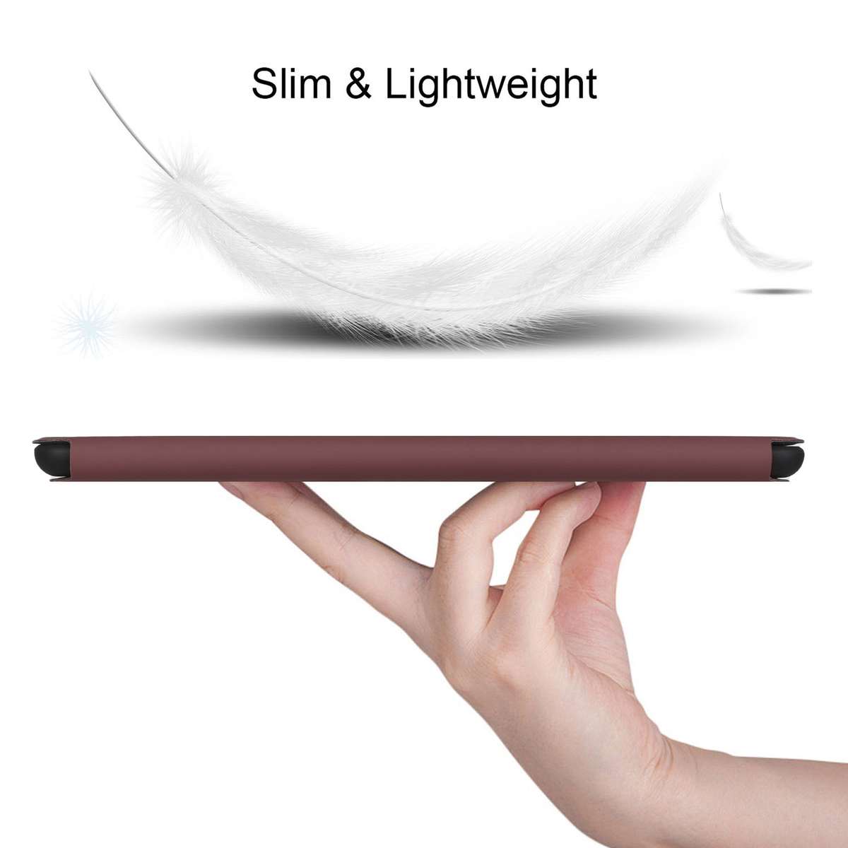 For iPad Pro 11 2020 & 2018 Dual-Folding Horizontal Flip Tablet Leather Tablet Case ... (Wine Red)