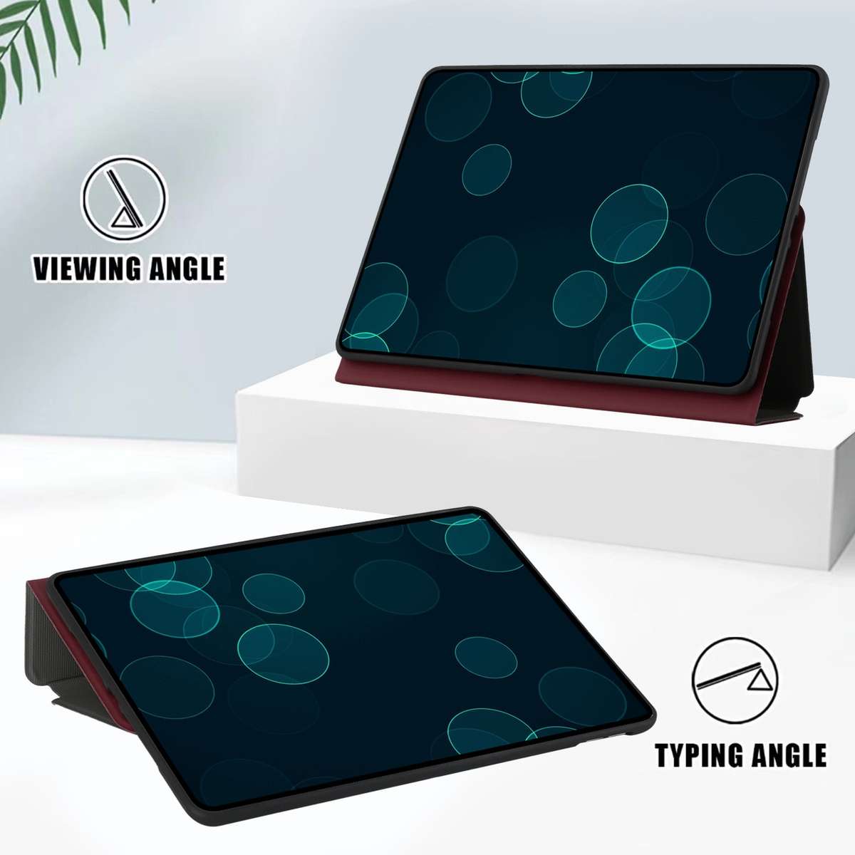 For iPad Pro 11 2020 & 2018 Dual-Folding Horizontal Flip Tablet Leather Tablet Case ... (Wine Red)