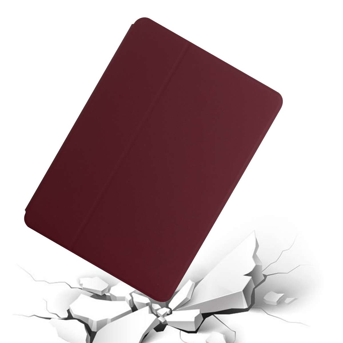 For iPad Pro 11 2020 & 2018 Dual-Folding Horizontal Flip Tablet Leather Tablet Case ... (Wine Red)