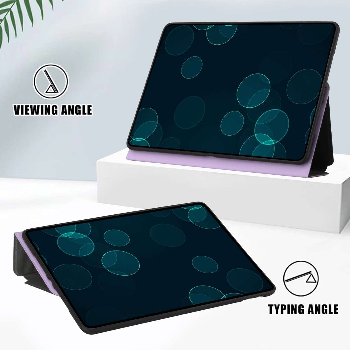 For iPad Pro 11 2020 & 2018 Dual-Folding Horizontal Flip Tablet Leather Tablet ... (Light Purple)