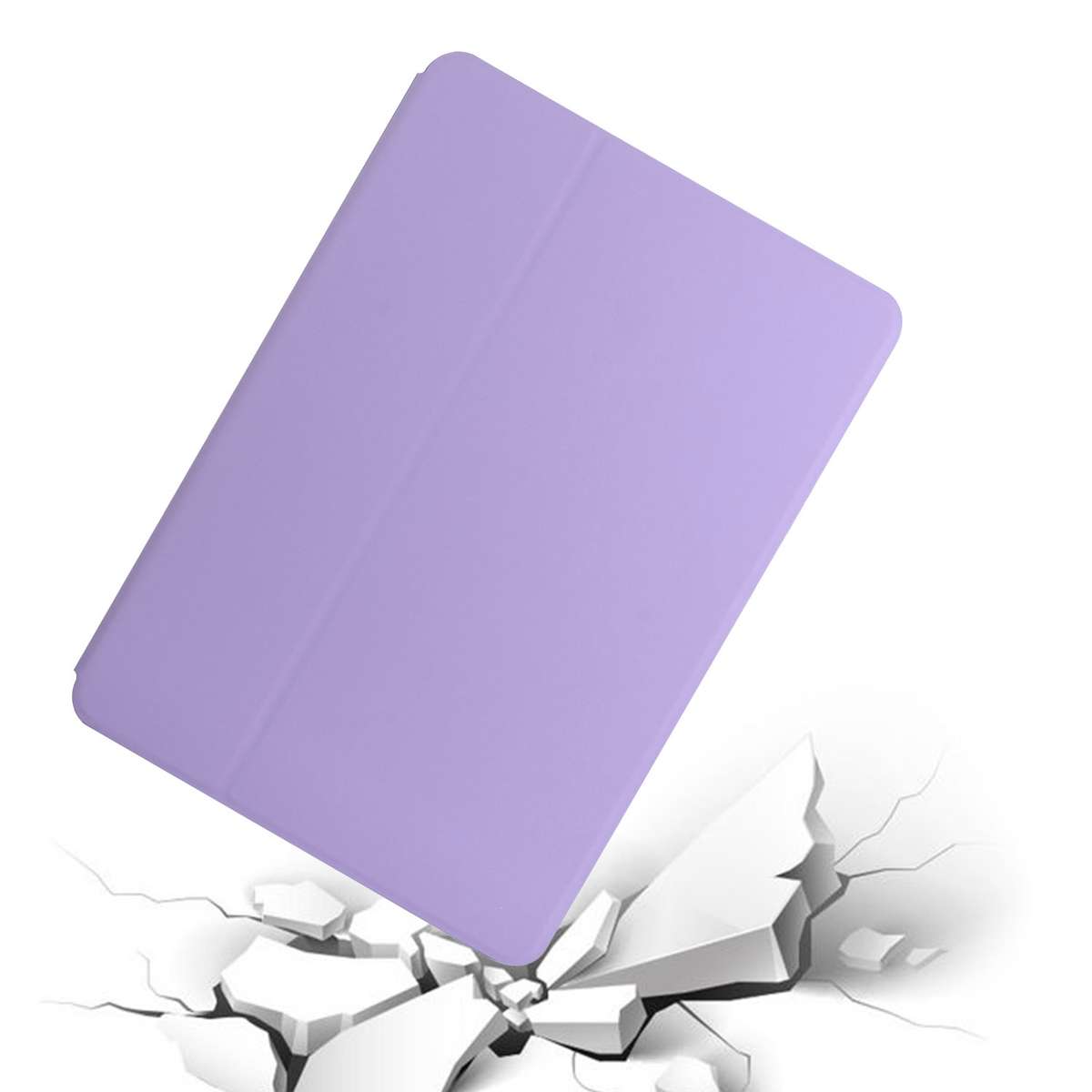 For iPad Pro 11 2020 & 2018 Dual-Folding Horizontal Flip Tablet Leather Tablet ... (Light Purple)
