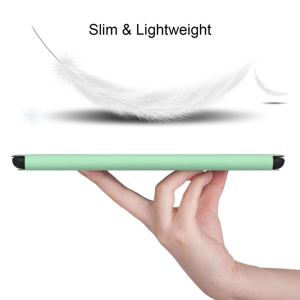 For iPad Pro 11 2020 & 2018 Dual-Folding Horizontal Flip Tablet Leather Tablet Ca ... (Mint Green)