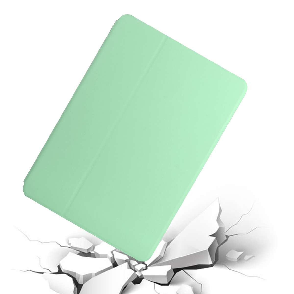For iPad Pro 11 2020 & 2018 Dual-Folding Horizontal Flip Tablet Leather Tablet Ca ... (Mint Green)