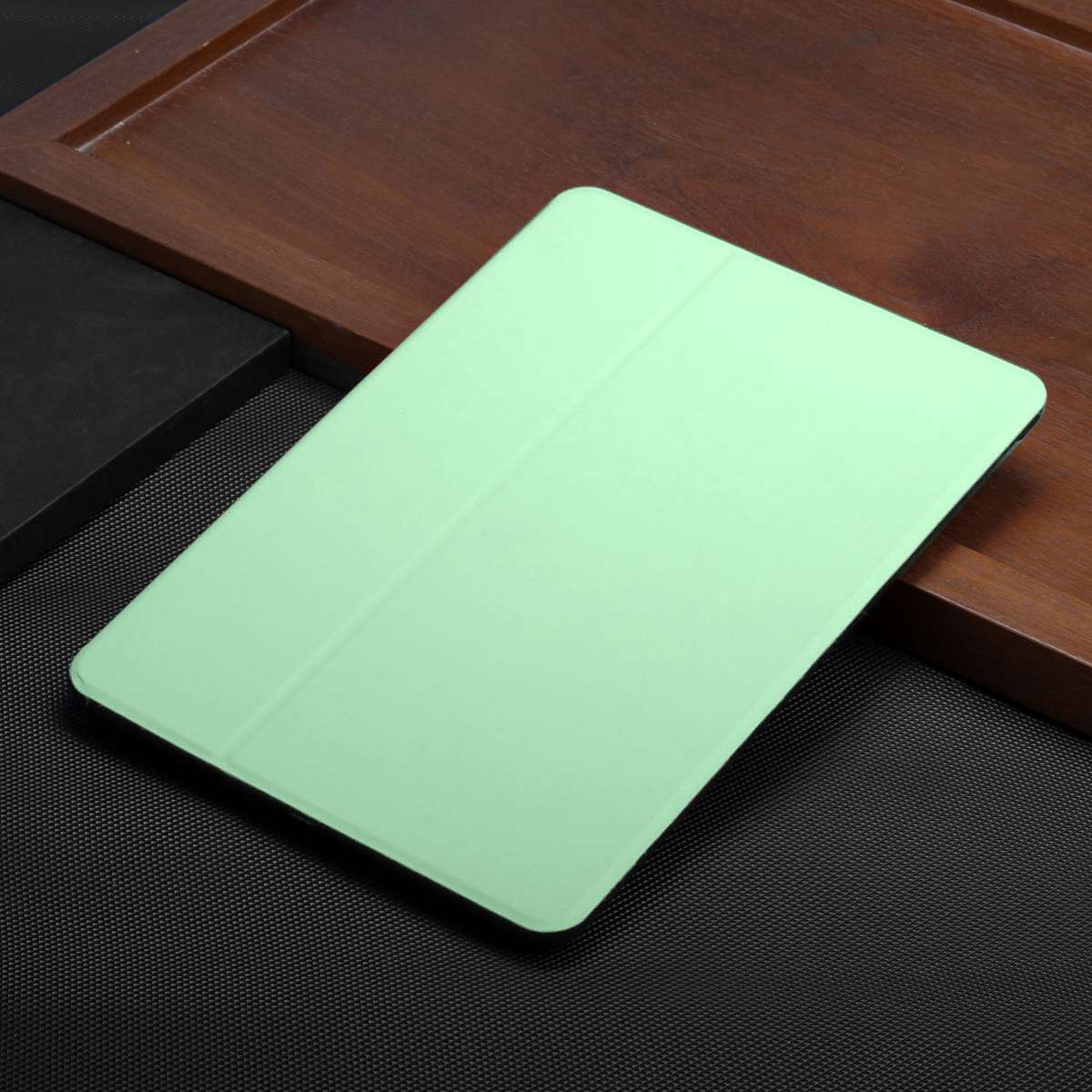 For iPad Pro 11 2020 & 2018 Dual-Folding Horizontal Flip Tablet Leather Tablet Ca ... (Mint Green)