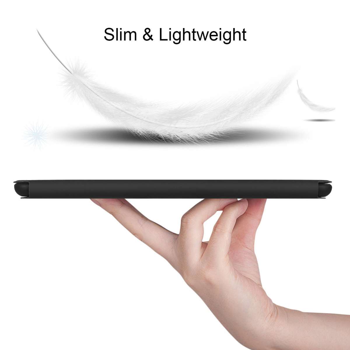 For iPad Pro 11 2020 & 2018 Dual-Folding Horizontal Flip Tablet Leather Tablet Case wi ... (Black)