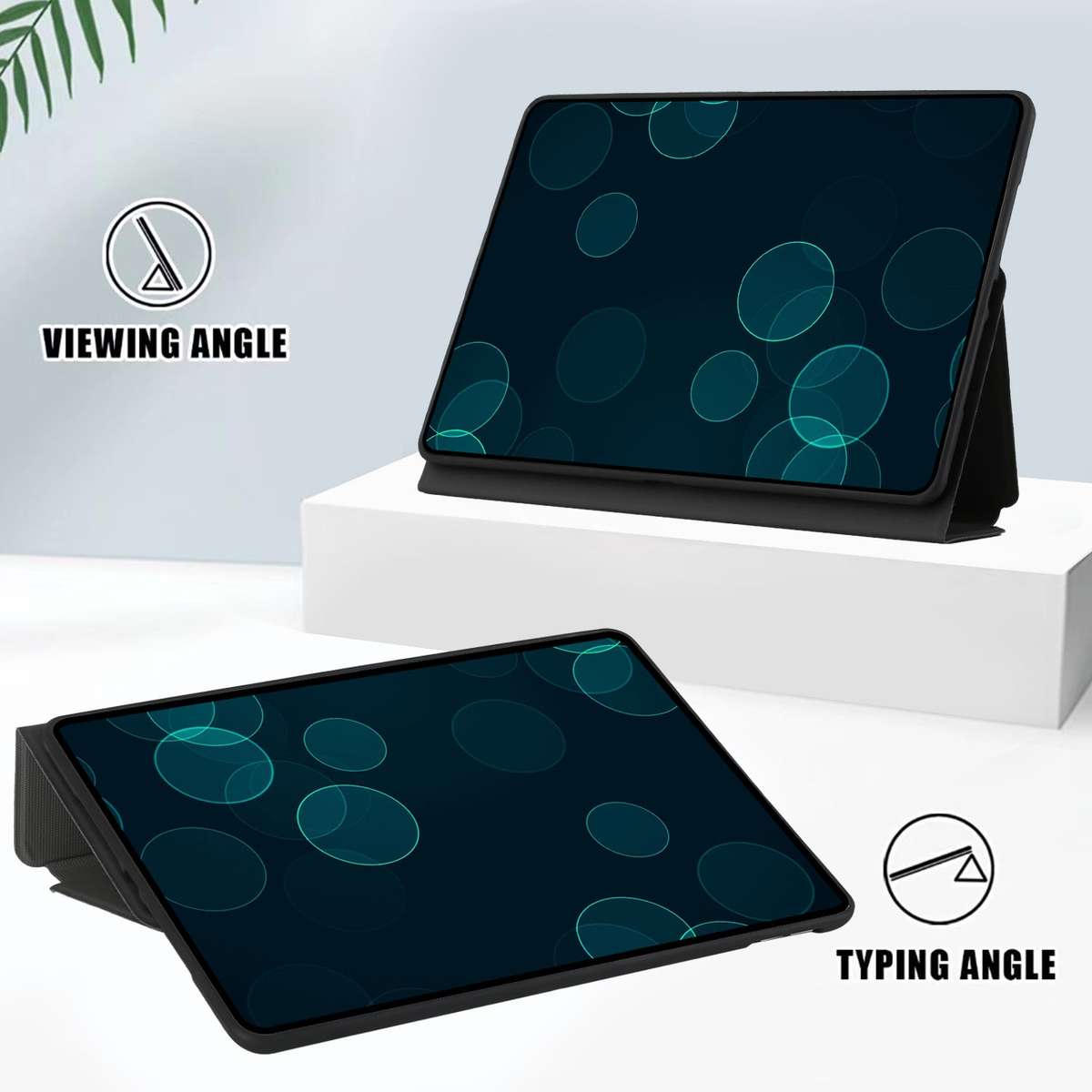 For iPad Pro 11 2020 & 2018 Dual-Folding Horizontal Flip Tablet Leather Tablet Case wi ... (Black)