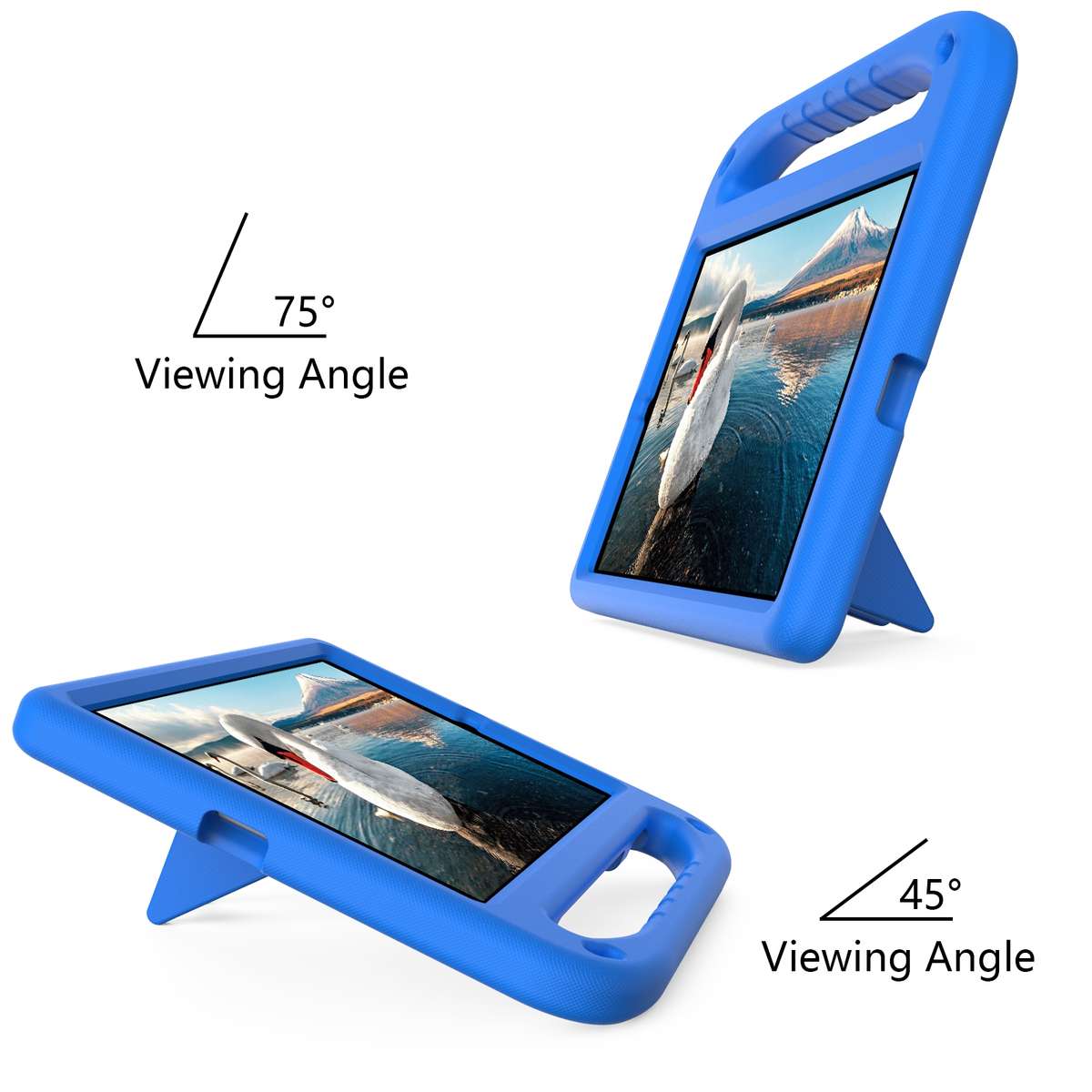 For Xiaomi Pad 5 / Pad 5 Pro Handle Portable EVA Shockproof Tablet Case with Triangle Holder(Blue)