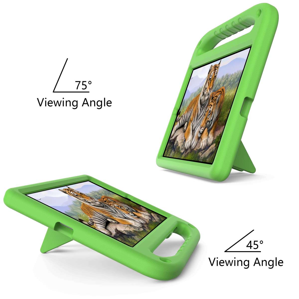 For Xiaomi Pad 5 / Pad 5 Pro Handle Portable EVA Shockproof Tablet Case with Triangle ... (Green)