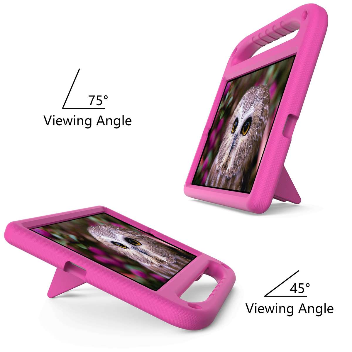 For Xiaomi Pad 5 / Pad 5 Pro Handle Portable EVA Shockproof Tablet Case with Triang ... (Rose Red)