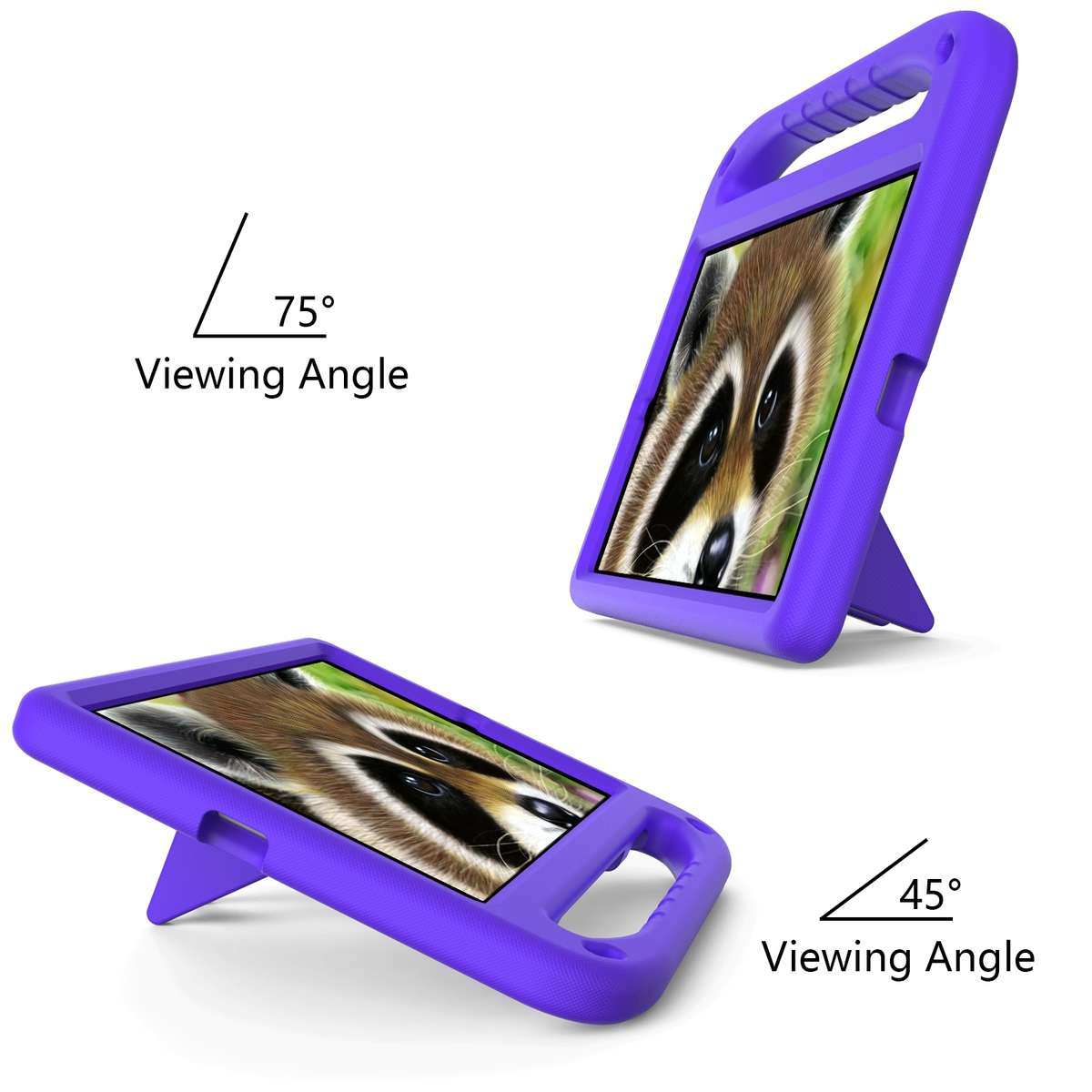 For Xiaomi Pad 5 / Pad 5 Pro Handle Portable EVA Shockproof Tablet Case with Triangle ... (Purple)