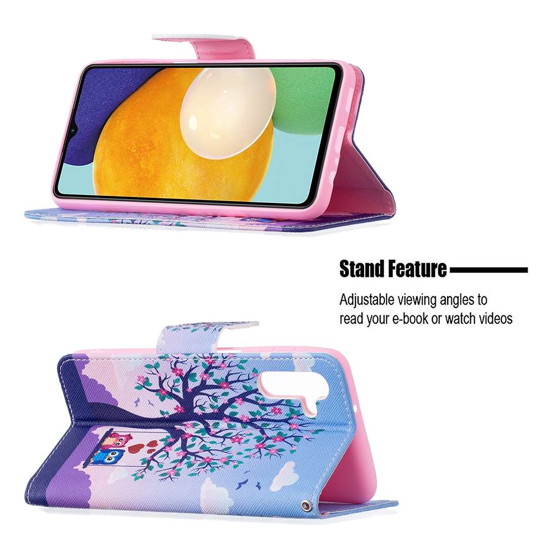 For Samsung Galaxy A13 5G Colored Drawing Pattern Horizontal Flip Phone Leather Case with Holder & C