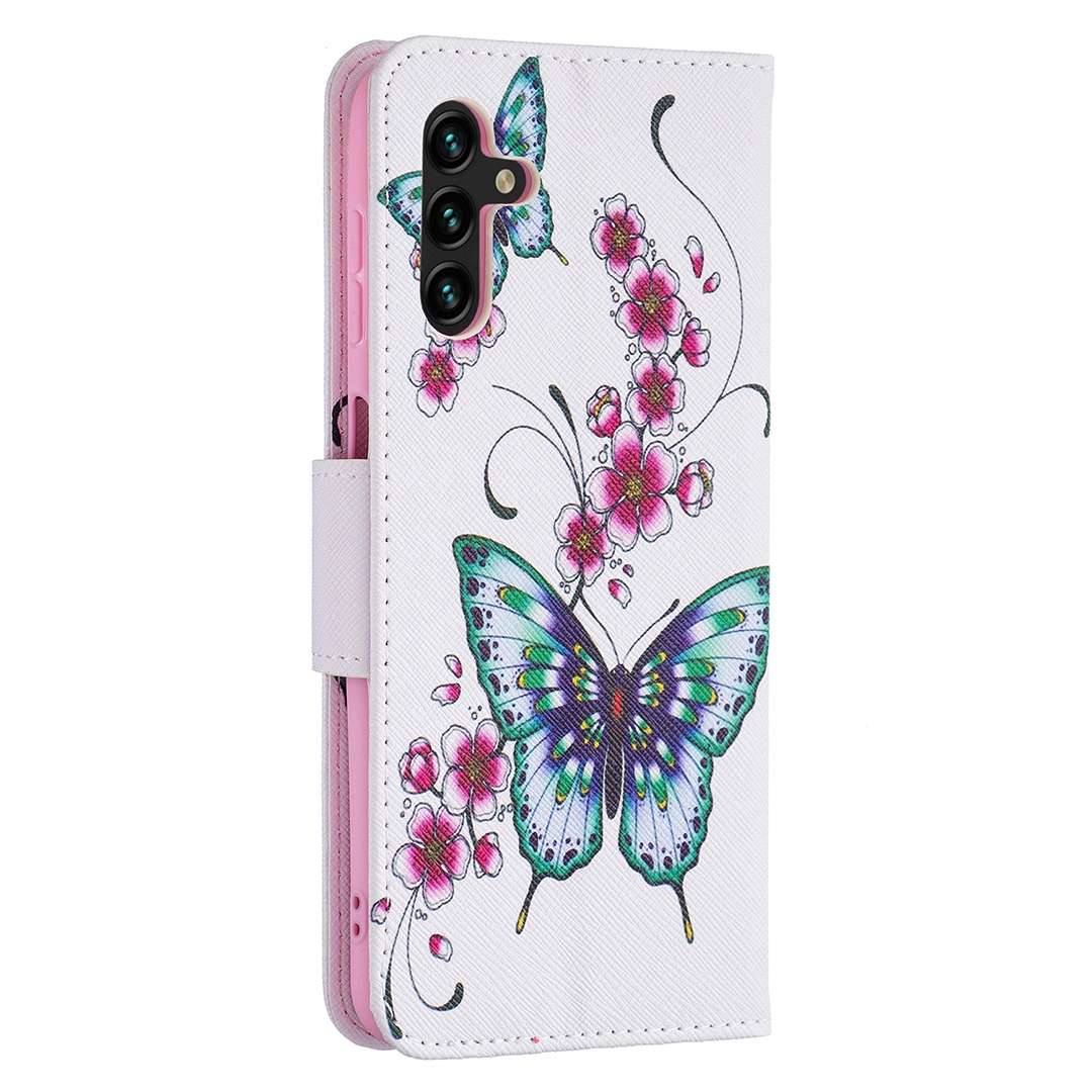 For Samsung Galaxy A13 5G Colored Drawing Pattern Horizontal Flip Phone Leather Case with Holder & C