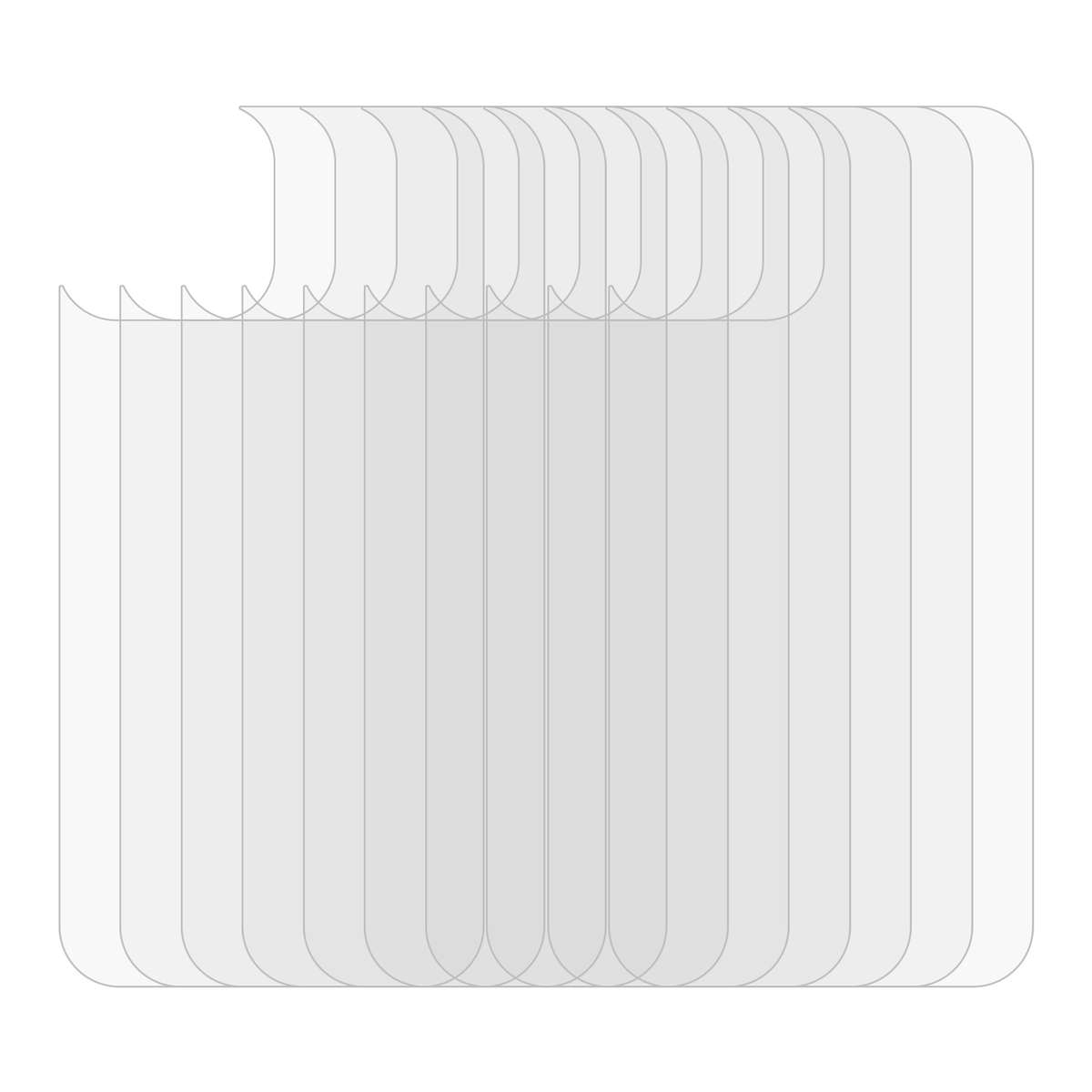 For iPhone 13 mini 10pcs 0.26mm 9H 2.5D Tempered Glass Back Film