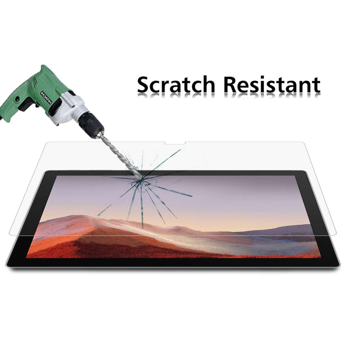2 PCS 9H 2.5D Explosion-proof Tempered Tablet Glass Film For MicroSoft Surface Pro 7+