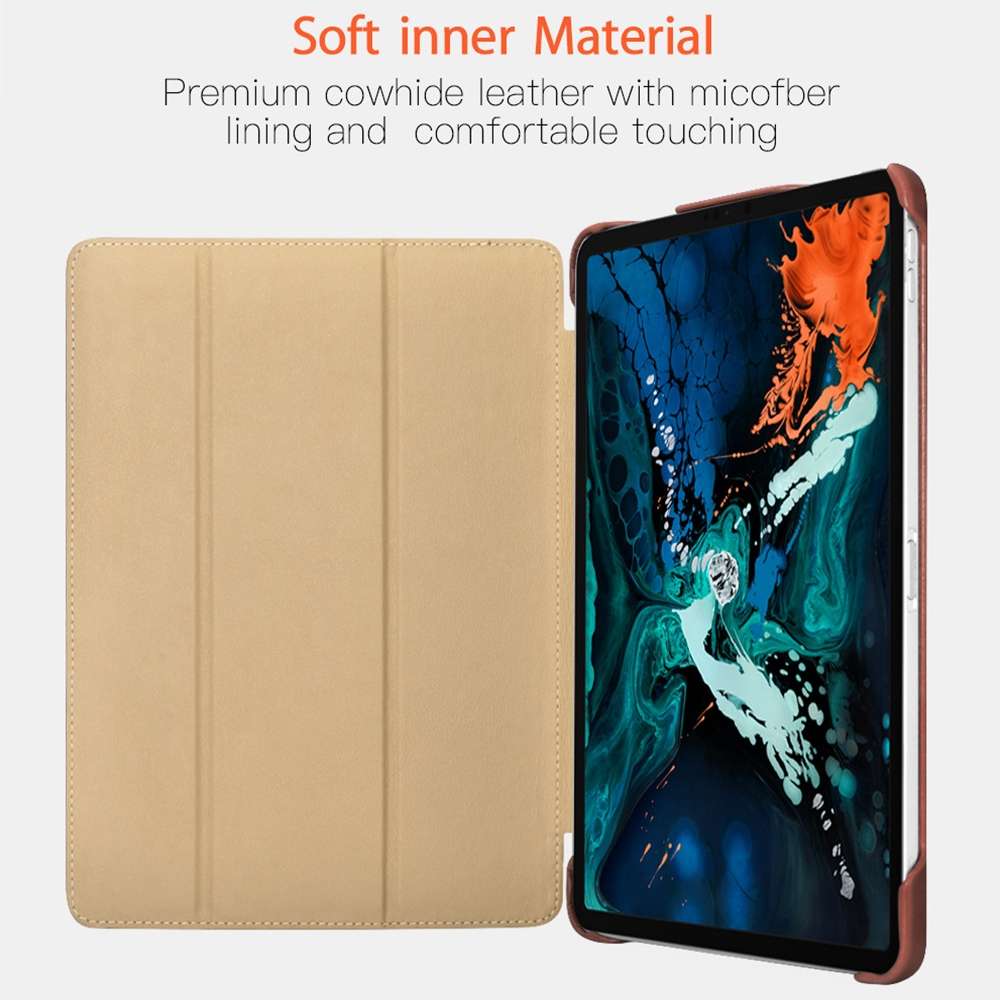 ICARER Smart Ultra-thin Tablet Protective Leather Case For iPad Pro 11 inch 2018(Black)